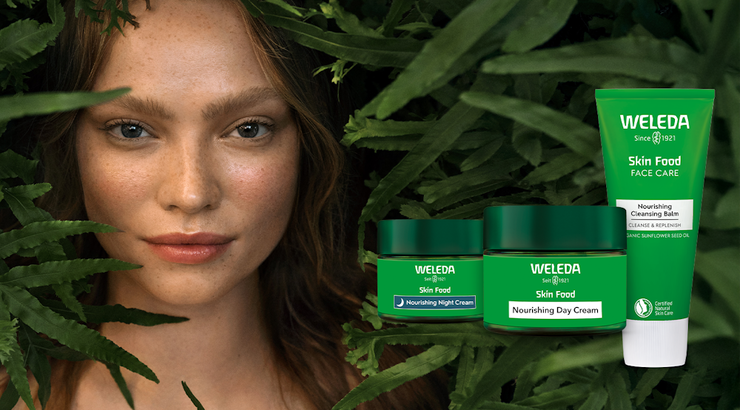 Η φυσική τροφή του προσώπου για ενυδάτωση και θρέψη με τη σειρά περιποίησης προσώπου Weleda Skin Food