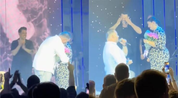 Φέρρης: Δάκρυσε όταν ανέβασε άνδρα στη σκηνή και έκανε πρόταση γάμου στη σύντροφο του