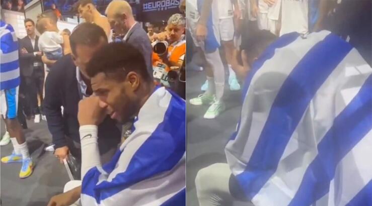 Γιάννης Αντετοκούνμπο: Δάκρυσε με την ελληνική σημαία στην πλάτη για τον χάλκινο μετάλλιο [βίντεο]