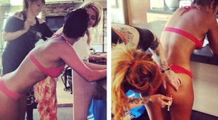 Ποια star δημοσίευσε φωτογραφία της την ώρα που... «τρυπιέται»; (και μάλιστα σε επίμαχο σημείο)