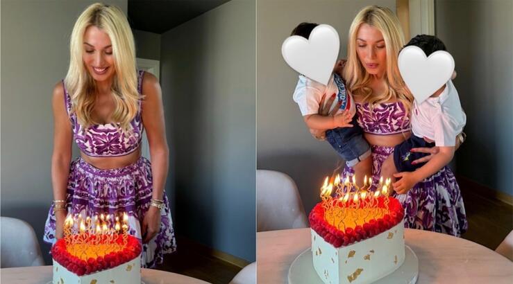 Κωνσταντίνα Σπυροπούλου: Έσβησε κεράκια αγκαλιά με τους γιους της [εικόνες]