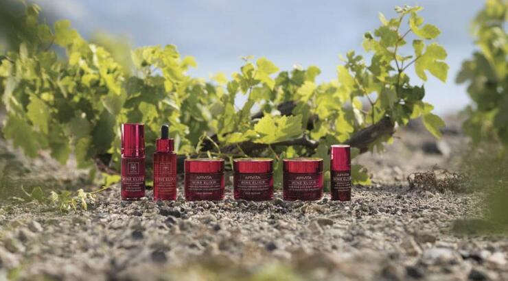Wine Elixir: H νέα σειρά της Apivita με πολυφαινόλες από αμπέλια της Σαντορίνης
