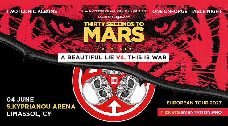 Οι Thirty Seconds to Mars έρχονται στην Κύπρο με την περιοδεία «A Beautiful Lie vs This Is War 2027»