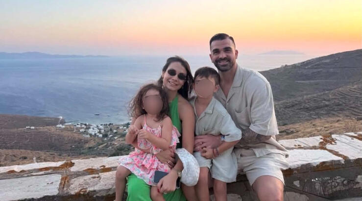 Βαλεντίνος Σιέλης – Φλωρεντία Σαββίδου: Οικογενειακές διακοπές στην Τήνο 