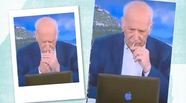 Γιώργος Παπαδάκης: Πιάστηκε να καπνίζει on air [βίντεο]
