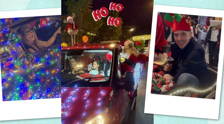 Έκλεψαν την παράσταση: O Προύντζος ντυμένος ξωτικό μοίραζε δώρα και η Γωγώ οδηγούσε στολισμένο αυτοκίνητο