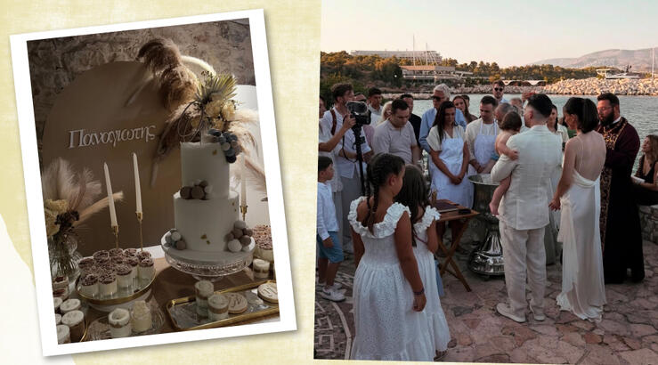 Χοψονίδου – Βλωτιδέλλης: Η παραμυθένια βάφτιση του γιου τους [εικόνες]