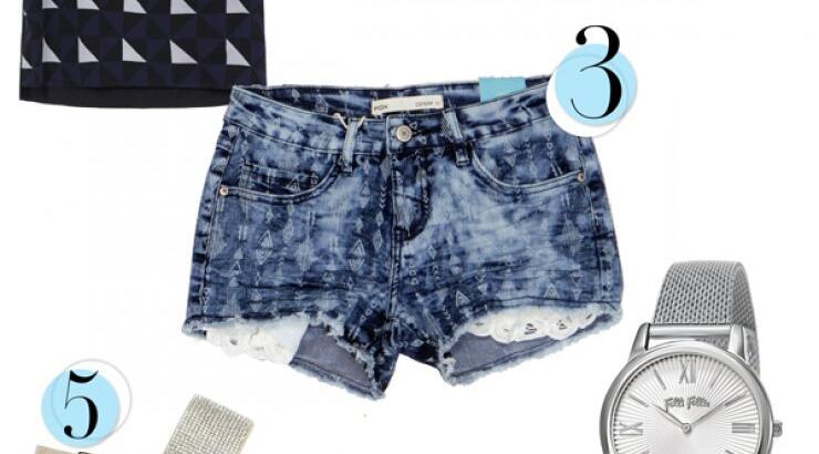Denim shorts