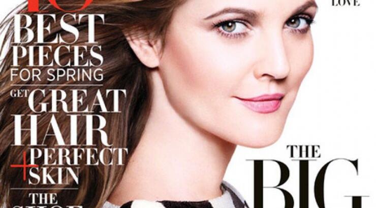 Η Drew Barrymore στο εξώφυλλο του Harper