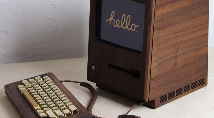 Ξύλινο apple macintosh