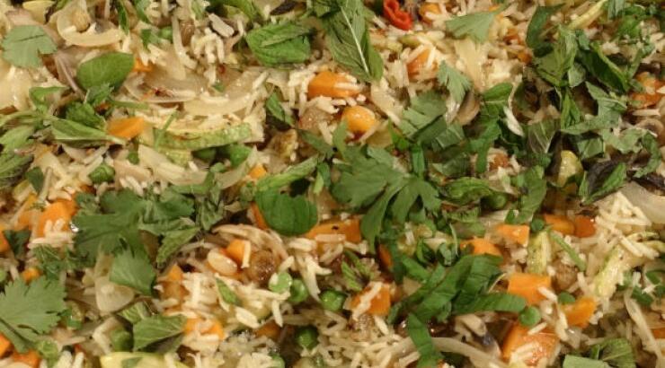 Περσικό ρύζι με καστανή κρούστα