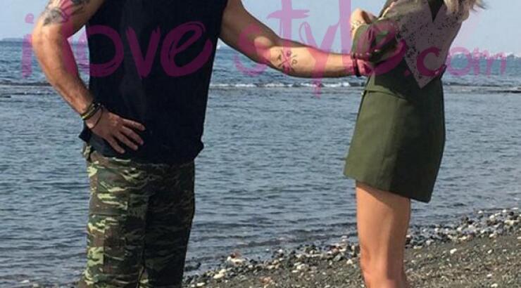 Η τρυφερή στιγμή Έβελυν Καζαντζόγλου και Κυριάκου Πελεκάνου στο πλατό του Mr Cyprus 2015 λίγο πριν το μεγάλο τελικό