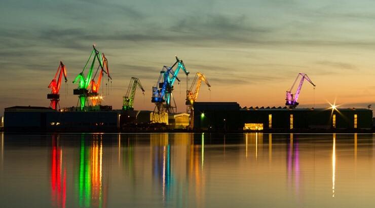 Φωτισμένοι γερανοί