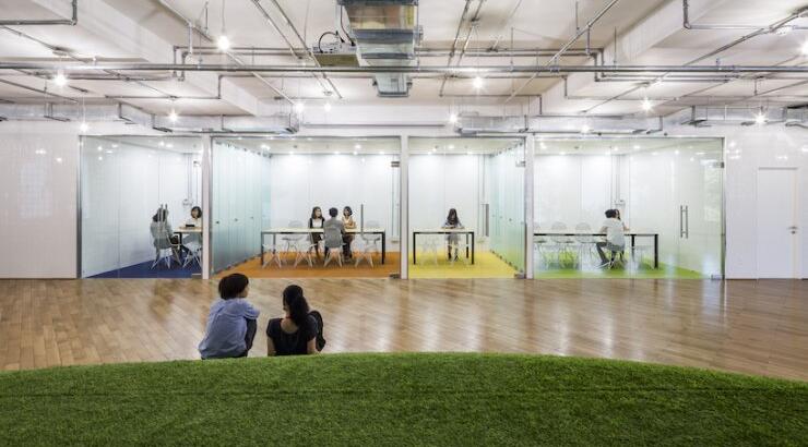 Γρασίδι μέσα στο γραφείο