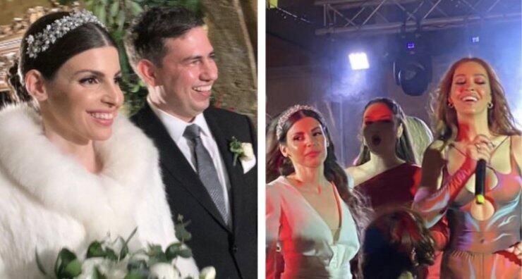 Tάσος Γεωργίου-Αναστασία Νεοκλέους: Παντρεύτηκαν στη Λευκωσία με γκεστ σταρ την Ελένη Φουρέιρα