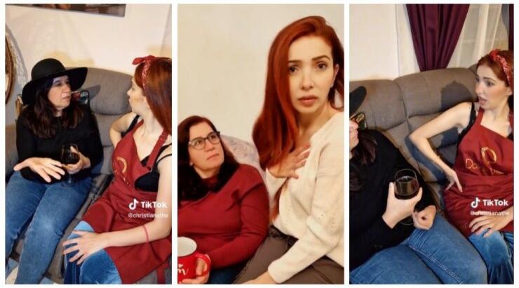 Πετύχαμε την Χριστιάνα Θεοδώρου σε επικά βίντεο τρολ στο tiktok με την πεθερά της [βίντεο]