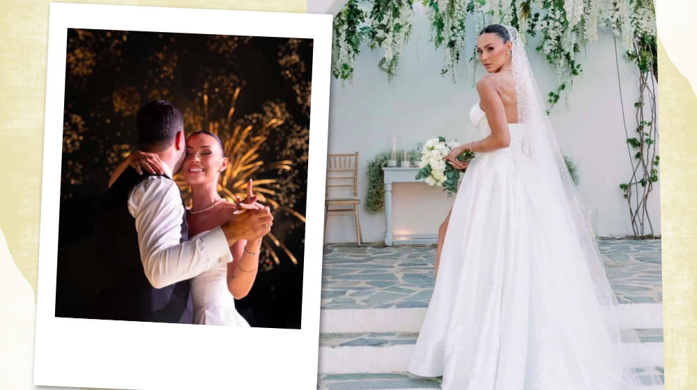 Δώρα Παντελή: Με κυπριακή υπογραφή το party dress του γάμου της 