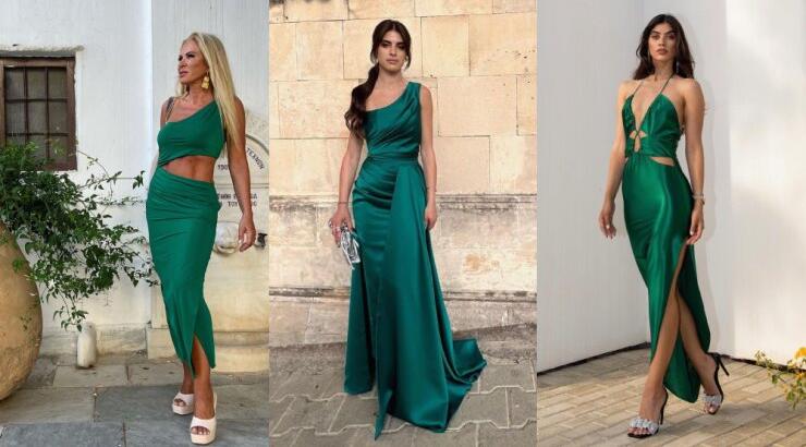 3 fashion girls που φόρεσαν πράσινα φορέματα στους γάμους του καλοκαιριού