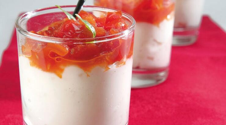 Ρυζόγαλο με καραμελωμένες ντομάτες