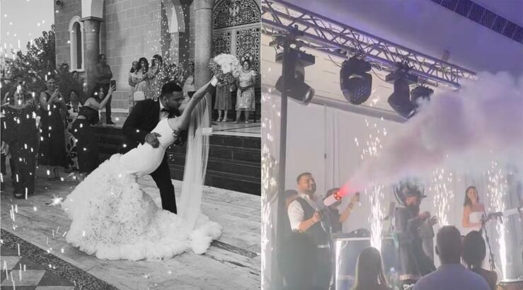 Χρυσόστομος Φλουρέντζου - Χριστιάνα Μάρκου: Ο γάμος τους μαγνήτισε τα βλέμματα στο Παραλίμνι