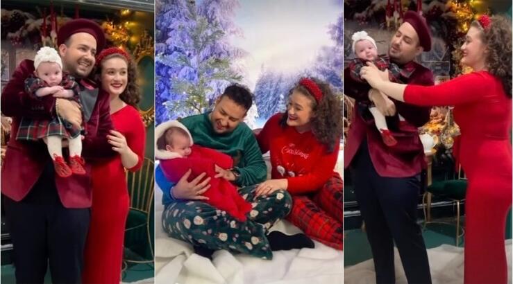 Mαυρίκιος - Ιλάειρα: Θα λατρέψετε τη χριστουγεννιάτικη φωτογράφηση με την κόρη τους [βίντεο]