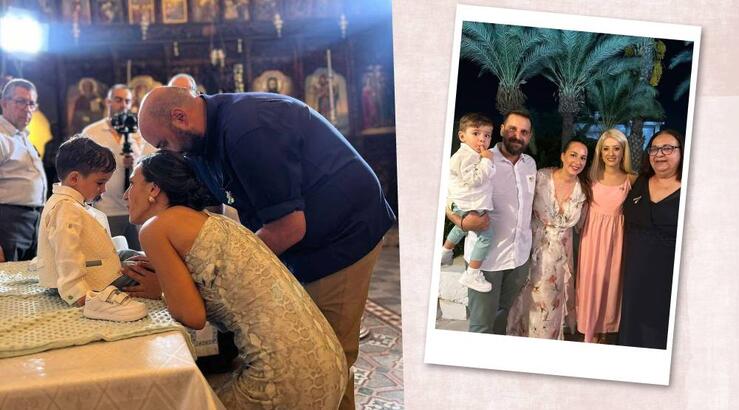 Πάνος Μακρής — Χριστίνα Τσέλεπου: Bάφτισαν τον γιο τους Ιωάννη [εικόνες]