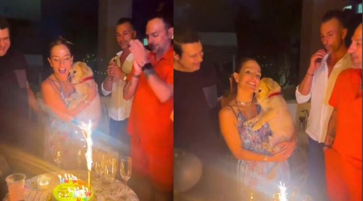 Mάρα Κωνσταντίνου: Έσβησε τα κεράκια της αγκαλιά με τον σκύλο της [βίντεο]