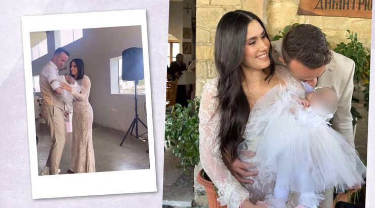 Milan Trajkovic – Νίκη Σταύρου: Ο συγκινητικός χορός αγκαλιά με την κόρη τους στη βάφτισή της [βίντεο]