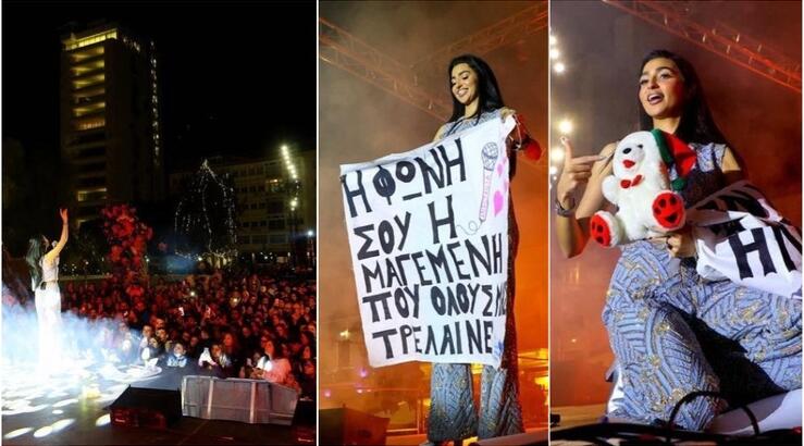 Αναστασία: Χιλιάδες κόσμου την αποθέωσαν στη φωταγώγηση του χριστουγεννιάτικου δέντρου Λευκωσίας