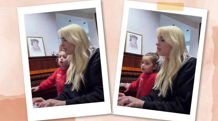 Άντρη Καραντώνη: Τραγούδησε με την κόρη της στο πιάνο το viral τραγούδι των ημερών [βίντεο]