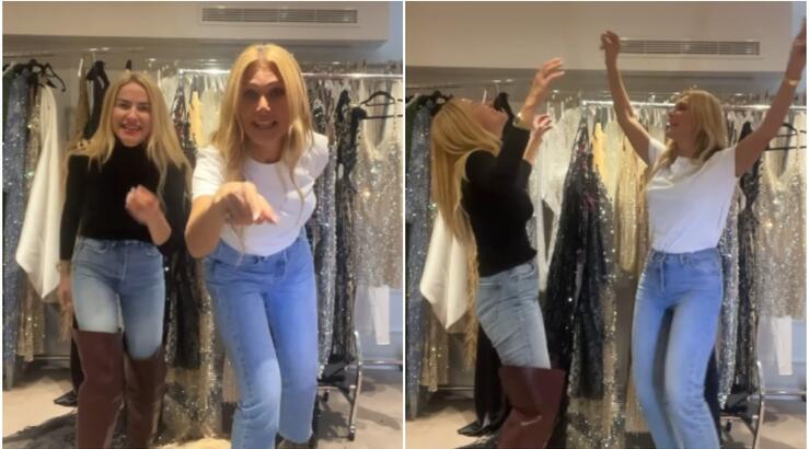 Τα «έσπασαν» Νατάσα και Έφη στο ατελιέ της σχεδιάστριας [βίντεο]