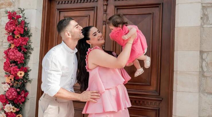 Ιωάννης Κούσουλος – Ντορίνα Αντωνίου: Βάφτισαν την κόρη τους [εικόνες]