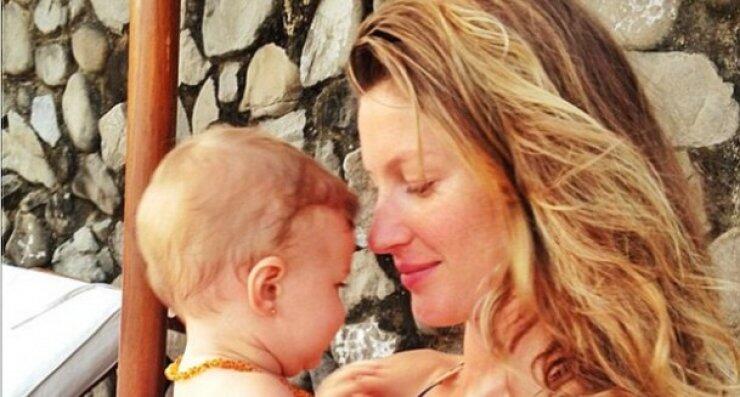 Αγκαλιά με την 8 μηνών κόρη της η Gisele