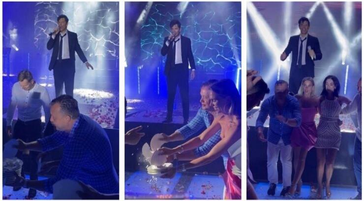 Σάκης Ρουβάς: Εκατοντάδες πιάτα στα πόδια του σε πάρτι Ρώσου επιχειρηματία στην Πάφο