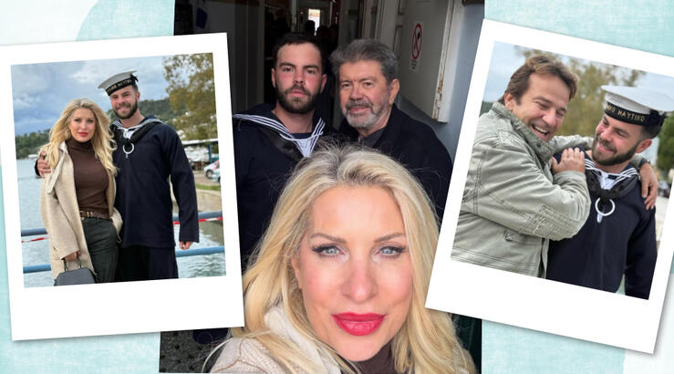 Ελένη Μενεγάκη: Τα δάκρυα της στην ορκωμοσία του γιου της Άγγελου στο Ναυτικό