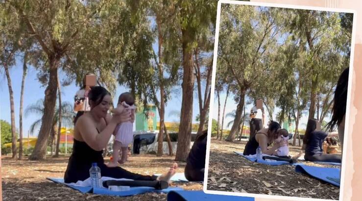 Άντρεα Νικολάου - Παναγή: Έκανε pilates στη φύση με τη 2,5 μηνών κόρη της [βίντεο]