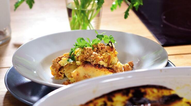 Κανελόνια ογκρατέν με κιμά κοτόπουλο