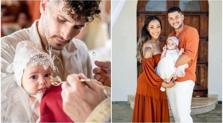 Παναγιώτης Θεόφιλος - Δανάη Παναγιώτου: H πανέμορφη βάφτιση της κόρης τους [εικόνες]