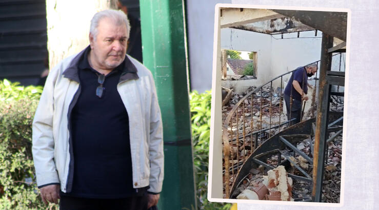 Συγκλονίζει ο Τάσος Χαλκιάς – Επισκέφθηκε το καμένο του σπίτι [βίντεο]