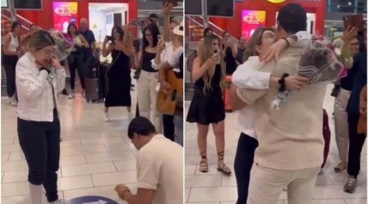 Δάκρυσε η Άννα: Πρόταση γάμου στο αεροδρόμιο Λάρνακας μετά το χειρουργείο [βίντεο]