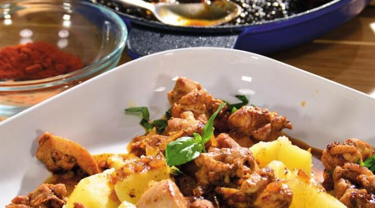 Μαροκινό κοτόπουλο στο τηγάνι