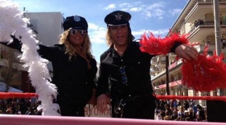 H αποκριάτικη αμφίεση του Τρύφωνα Σαμαρά