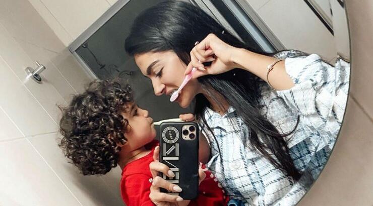 Tα τρυφερά λόγια της Άντρεας Κυριάκου για τα γενέθλια του μικρού Λαμπρινού [εικόνα]