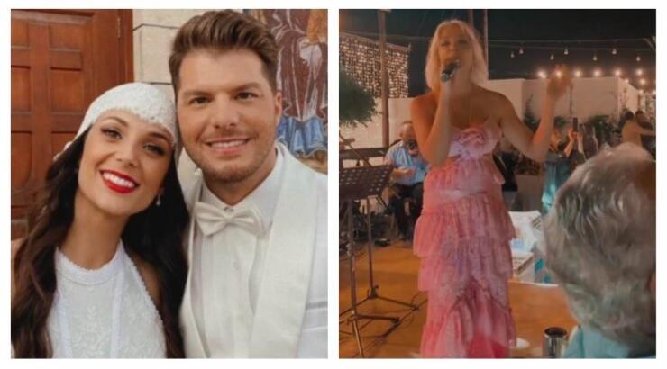 Άντρη Καραντώνη: Πήρε το μικρόφωνο στον γάμο Γιώρκα – Σαλαμπάση και τραγούδησε τη “Μηλιά” 