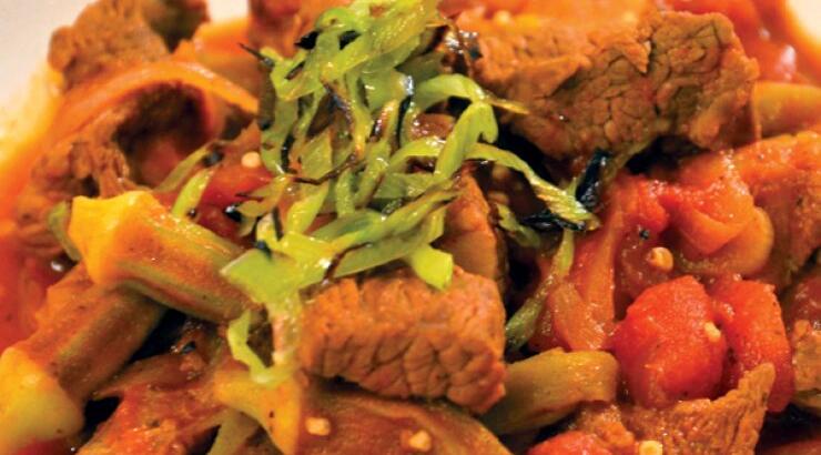 Μπάμια με αρνί