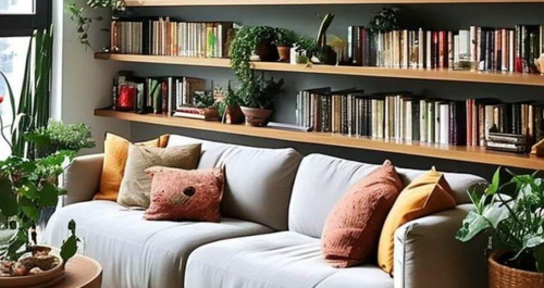 Το ιδανικό, cozy σαλόνι αν αγαπάτε τα βιβλία