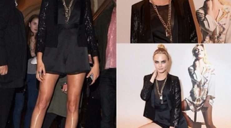H Cara Delevingne με Top shop by Kate Moss 