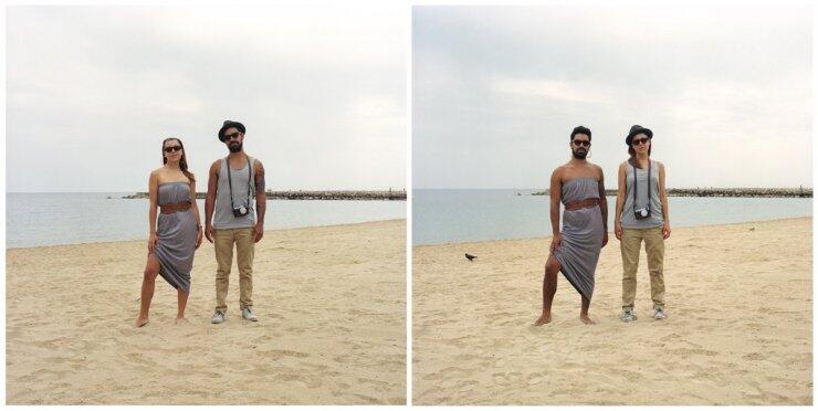 Ζευγάρια φορούν ο ένας τα ρούχα του άλλου και φωτογραφίζονται σε ένδειξη της αδιαπραγμάτευτης αγάπης τους [εικόνες]