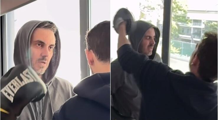Mιχάλης Χατζηγιάννης: Έπαιξε kick boxing στο σαλόνι του σπιτιού του - Οι μπουνιές που έφαγε αλλά και που έδωσε