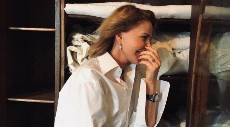 Tζένη Μπαλατσινού: Tο σύνολό της που είναι ιδανικό για το γραφείο το φθινόπωρο